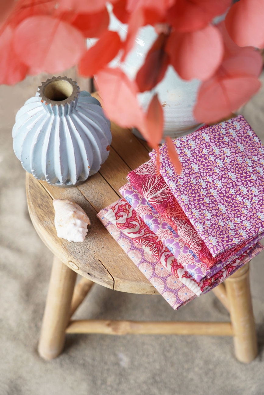 Tilda Patchwork Stoff Baumwolle - Cotton Beach - Sea Anemone Lilac